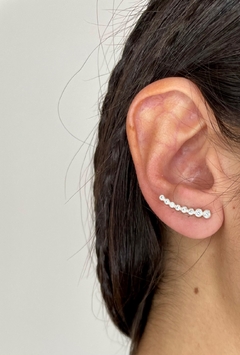 Brinco Ear Cuff zircônia - Prata 925 na internet
