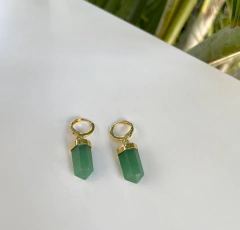 Argola cristal P - dourado - comprar online