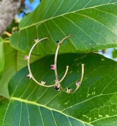 Argola grande mística zircônia