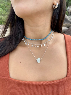 Choker Apatita Azul - 4 mm na internet