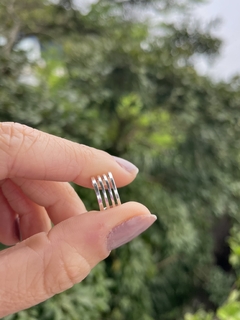 Piercing fake triplo - prata 925