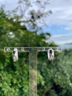 Argola click M - prata 925