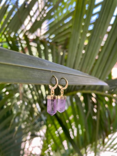 Argola cristal P - dourado - comprar online