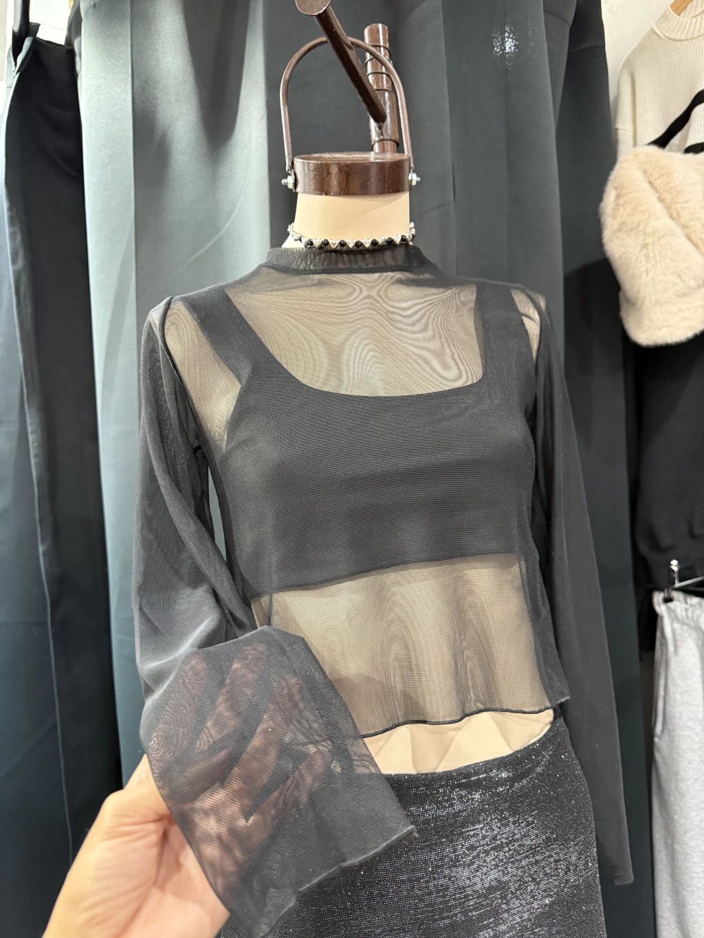 Remera tull negra