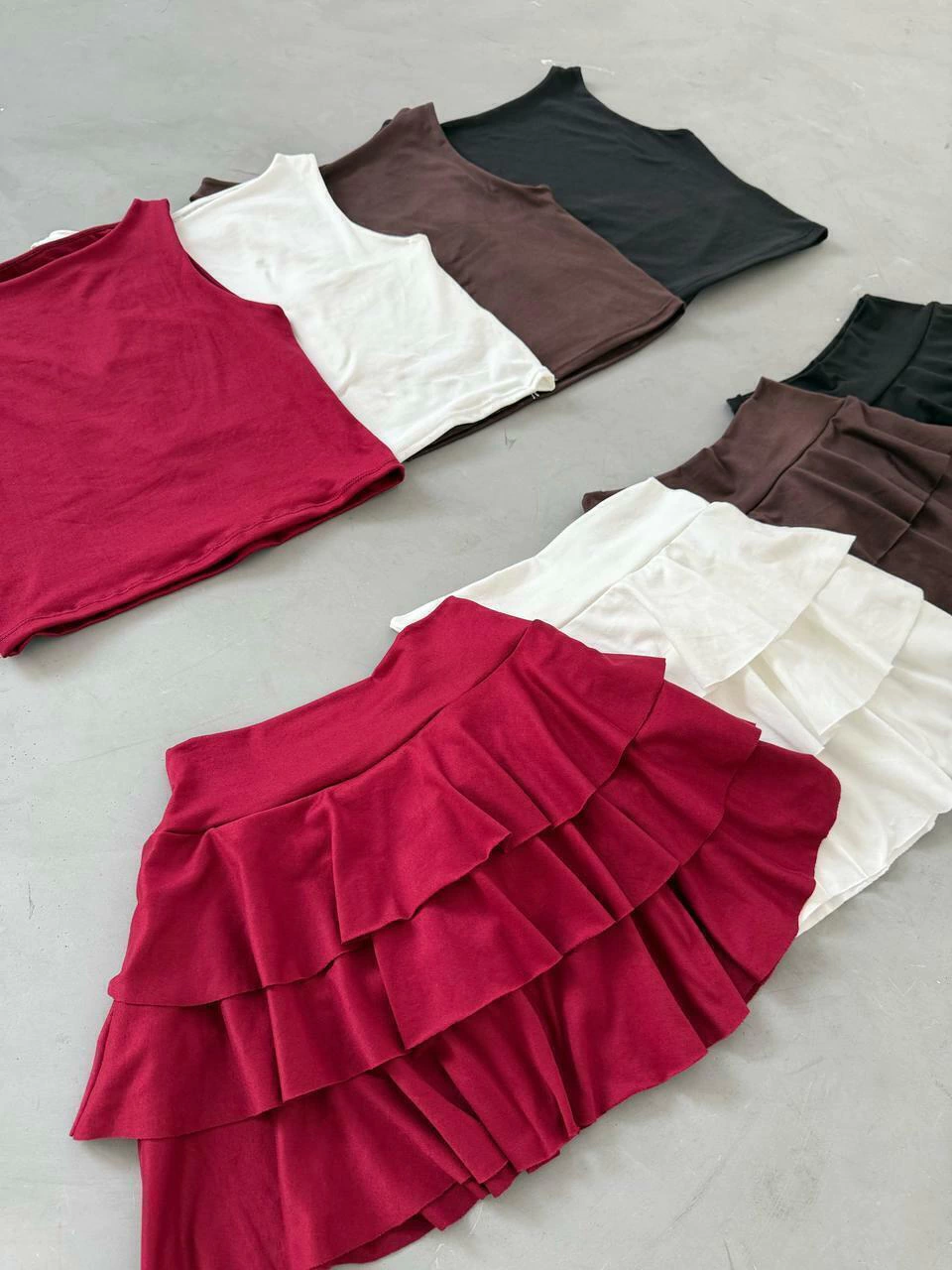Pollera volados triple haley
