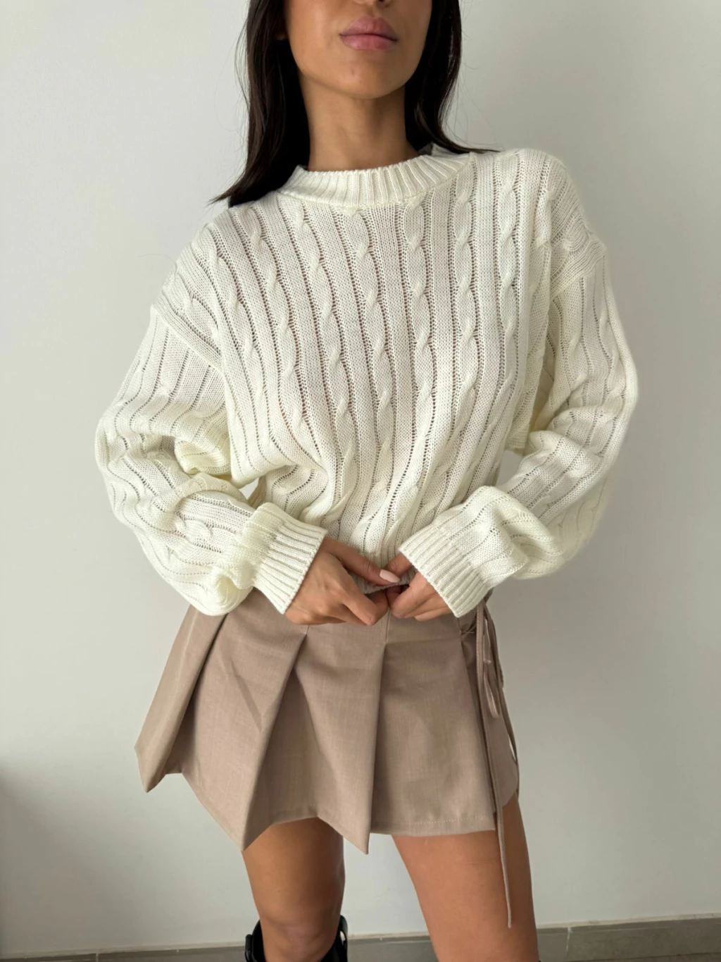 sweter trenzado