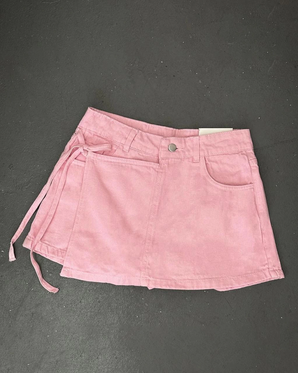 Pollera Short Rosa Tira jean