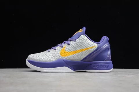 Nike Kobe 6 VI White/Purple-Yellow