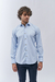 Camisa Slim mauro Estampada Celeste - Mr Otto