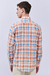 Camisa Slim DENIS LINEN FEEL Cuadros Naranja - Mr Otto