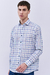 Camisa Slim DENIS linen feel Cuadros lila - comprar online