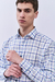 Camisa Slim DENIS linen feel Cuadros lila