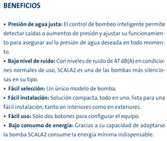 Bomba Presurizadora Grundfos SCALA 2 Velocidad Variable INVERTER - Hidropilar - Bombas Pileta Riego