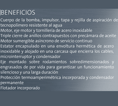 Bomba Sumergible Desagote Cloacal Dab Feka 600 0.75Hp - comprar online