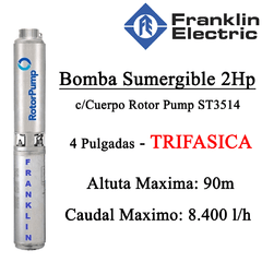 Bomba Sumergible Franklin 2Hp St3514 TRIFASICA