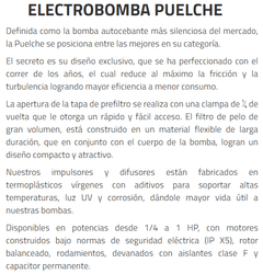 Bomba Autocebante Elektrim-Lacus Puelche PL-100 1Hp en internet