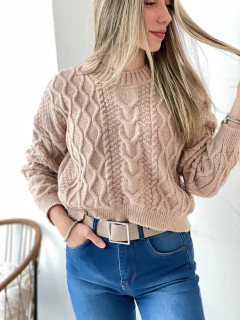 SWEATER FRISADO CON ROMBOS - Maria Cruz