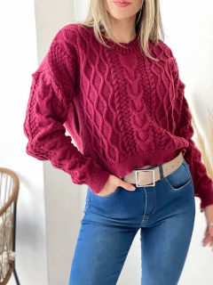 SWEATER FRISADO CON ROMBOS - comprar online