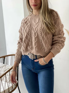 SWEATER FRISADO CON ROMBOS - tienda online