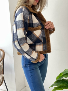 Campera escocesa con piel - Maria Cruz