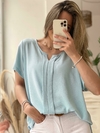 Blusa de cey mangas cortas