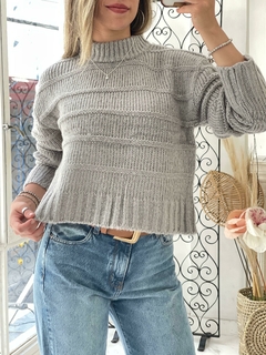 Sweater de lana con textura - tienda online