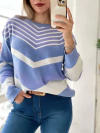 Sweater de Bremer doble hilado con rayas en v