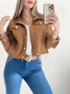 Campera de jean tostada