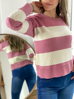 SWEATER BICOLOR DE BREMER en internet