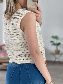 CHALECO DE GUIPIUR CON LENTEJUELAS - Maria Cruz