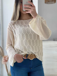 SWEATER CALADO CON ROMBOS - Maria Cruz
