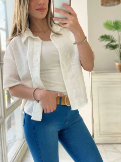 CAMISA SIMIL BORDADO - tienda online