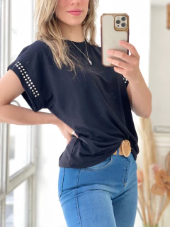 REMERA DE JERSEY DE ALGODON CON TACHAS