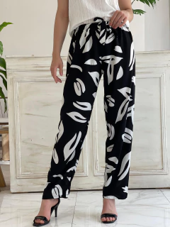 PANTALON DE POPLIN ESTAMPADO - tienda online