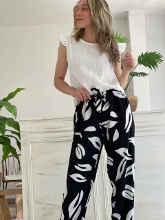 PANTALON DE POPLIN ESTAMPADO - comprar online