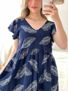 VESTIDO DE LINO ELASTIZADO - comprar online