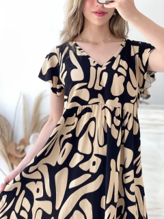 VESTIDO DE LINO ELASTIZADO - tienda online