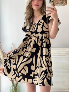 VESTIDO DE LINO ELASTIZADO - comprar online