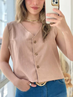 CHALECO DE LINO - Maria Cruz