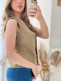 CHALECO DE LINO - Maria Cruz