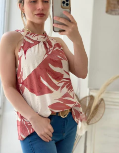 MUSCULOSA DE SEDA ESTAMPADA