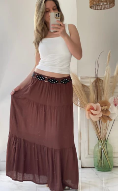 POLLERA LARGA DE LINO - comprar online