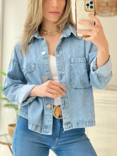 CAMPERA DE JEANS TIPO CAMISACO - Maria Cruz