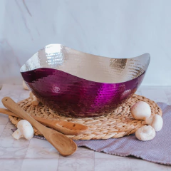 ENSALADERA ACERO INOXIDABLE HINDU 29CM. DIAMETRO VIOLETA - BIG DECO STYLE