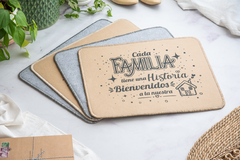 ALFOMBRA WELCOME HOME EN BEIGE O GRIS 50X40CM en internet