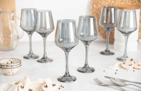 6 Pc Copas De Vino Fume 435 Ml 22 X 6,5 Cm - comprar online