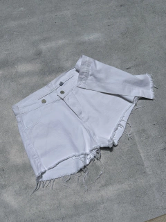 Short-pollera de JEAN blanco -rígido- ❤