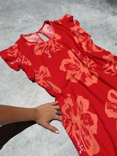 Vestido lino elastizado con mangas ❤ *PRENDA DE LIQUIDACIÓN SIN CAMBIO* - comprar online