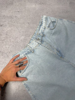 Jean WIDE LEG celeste claro desflecado con roturas -rigido-♥ en internet