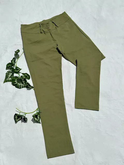 Pantalón DOBLE CINTURA -bengalina-